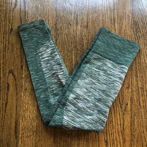 JoyLab Green Striped Ribbed High Rise Stretch Multi-Textured Leggings